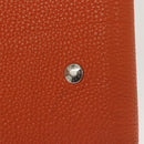 HERMES Yuris MM Note Cover Leather Orange Auth bs24760-9