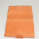 HERMES Yuris MM Note Cover Leather Orange Auth bs24760-11