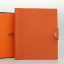 HERMES Yuris MM Note Cover Leather Orange Auth bs24760-12