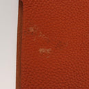 HERMES Yuris MM Note Cover Leather Orange Auth bs24760-3