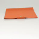 HERMES Yuris MM Note Cover Leather Orange Auth bs24760-4