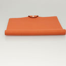 HERMES Yuris MM Note Cover Leather Orange Auth bs24760-5