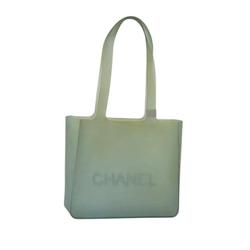 CHANEL Shoulder Bag Rubber Gray CC Auth bs24761