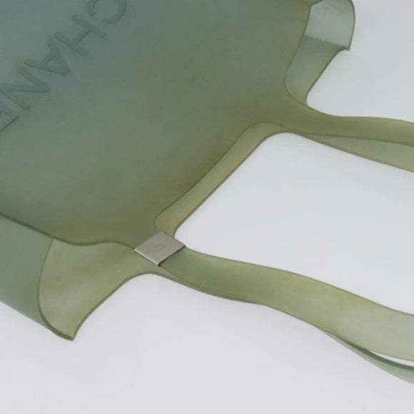 CHANEL Shoulder Bag Rubber Gray CC Auth bs24761