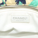 CHANEL Tote Bag Nylon Green Silver CC Auth bs24762-14