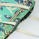 CHANEL Tote Bag Nylon Green Silver CC Auth bs24762-6