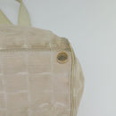 CHANEL New Travel Line Hand Bag Nylon Beige CC Auth bs24763-11