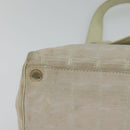 CHANEL New Travel Line Hand Bag Nylon Beige CC Auth bs24763-12