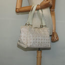 CHANEL New Travel Line Hand Bag Nylon Beige CC Auth bs24763-20