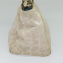 CHANEL New Travel Line Hand Bag Nylon Beige CC Auth bs24763-4