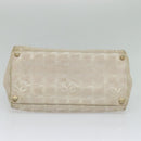 CHANEL New Travel Line Hand Bag Nylon Beige CC Auth bs24763-9