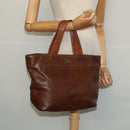 CHANEL Calf Skin Tote Bag Brown CC Auth bs24764-21