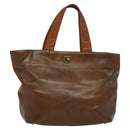 CHANEL Calf Skin Tote Bag Brown CC Auth bs24764-13