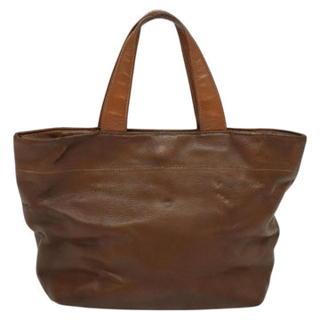 CHANEL Calf Skin Tote Bag Brown CC Auth bs24764 - 0