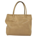 CHANEL Tote Bag Caviar Skin Beige Gold CC Auth bs24765-2