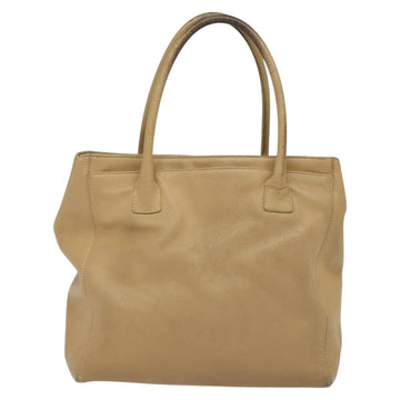 CHANEL Tote Bag Caviar Skin Beige Gold CC Auth bs24765 - 0