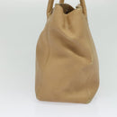 CHANEL Tote Bag Caviar Skin Beige Gold CC Auth bs24765-3