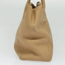 CHANEL Tote Bag Caviar Skin Beige Gold CC Auth bs24765-4