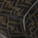 FENDI Zucca Canvas Hand Bag Brown Black Auth bs24769-14