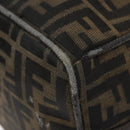 FENDI Zucca Canvas Hand Bag Brown Black Auth bs24769-15