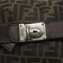 FENDI Zucca Canvas Hand Bag Brown Black Auth bs24769-18