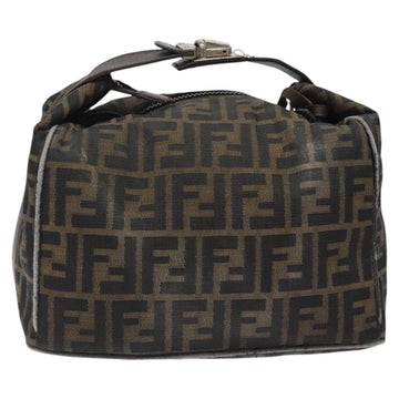 FENDI Zucca Canvas Hand Bag Brown Black Auth bs24769 - 0