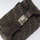 FENDI Zucca Canvas Hand Bag Brown Black Auth bs24769-6