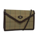 Burberrys Nova Check Shoulder Bag Canvas Beige Gold Auth bs24776-1