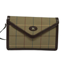Burberrys Nova Check Shoulder Bag Canvas Beige Gold Auth bs24776-13