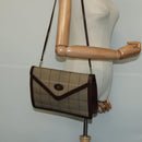 Burberrys Nova Check Shoulder Bag Canvas Beige Gold Auth bs24776-21
