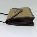 Burberrys Nova Check Shoulder Bag Canvas Beige Gold Auth bs24776-3