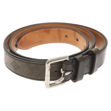 LOUIS VUITTON Mahina Ceinture Perfo Belt Leather Gray LV Auth bs24796