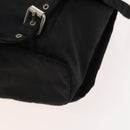 ETRO Backpack Nylon Silver Black Auth bs24801-17