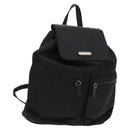 ETRO Backpack Nylon Silver Black Auth bs24801-1