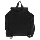 ETRO Backpack Nylon Silver Black Auth bs24801-2