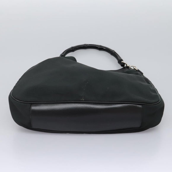 GUCCI Hand Bag Nylon 2way Green Silver 001 1577 Auth bs24806