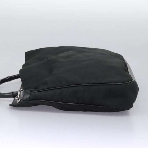 GUCCI Hand Bag Nylon 2way Green Silver 001 1577 Auth bs24806