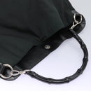 GUCCI Hand Bag Nylon 2way Green Silver 001 1577 Auth bs24806-7