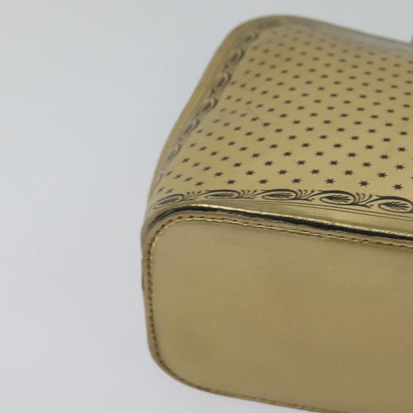 GUCCI SEGA Collaboration Shoulder Bag Leather Gold 511189 Auth bs24808