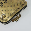 GUCCI SEGA Collaboration Shoulder Bag Leather Gold 511189 Auth bs24808-5