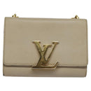 LOUIS VUITTON Pochette Louise GM Shoulder Bag Leather Beige M51632 Auth bs24820-2