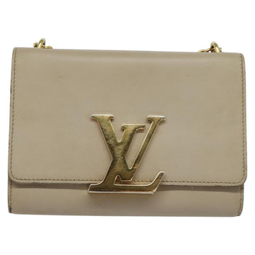 LOUIS VUITTON Pochette Louise GM Shoulder Bag Leather Beige M51632 Auth bs24820 - 0
