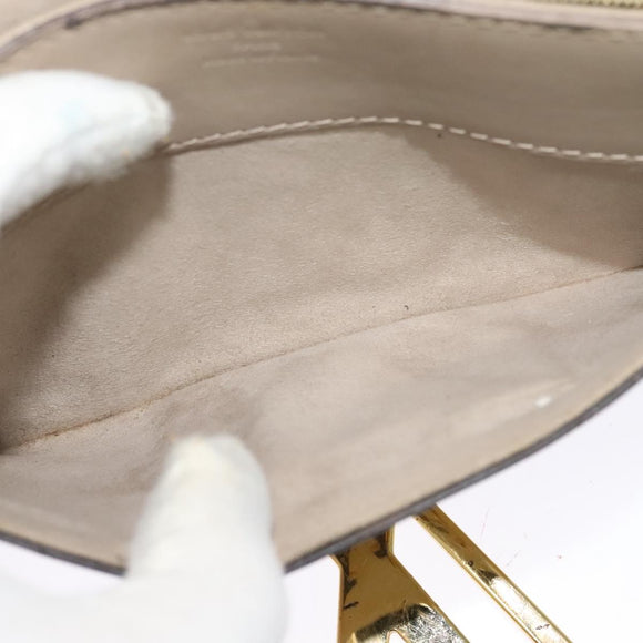 LOUIS VUITTON Pochette Louise GM Shoulder Bag Leather Beige M51632 Auth bs24820