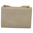 LOUIS VUITTON Pochette Louise GM Shoulder Bag Leather Beige M51632 Auth bs24820-3
