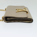 LOUIS VUITTON Pochette Louise GM Shoulder Bag Leather Beige M51632 Auth bs24820-4