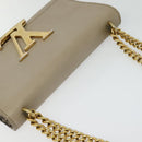 LOUIS VUITTON Pochette Louise GM Shoulder Bag Leather Beige M51632 Auth bs24820-6