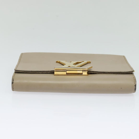 LOUIS VUITTON Pochette Louise GM Shoulder Bag Leather Beige M51632 Auth bs24820