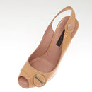 LOUIS VUITTON Pumps Enamel 34 Beige LV Auth bs24821-22