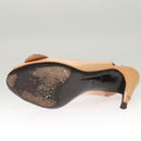 LOUIS VUITTON Pumps Enamel 34 Beige LV Auth bs24821-23