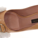 LOUIS VUITTON Pumps Enamel 34 Beige LV Auth bs24821-28